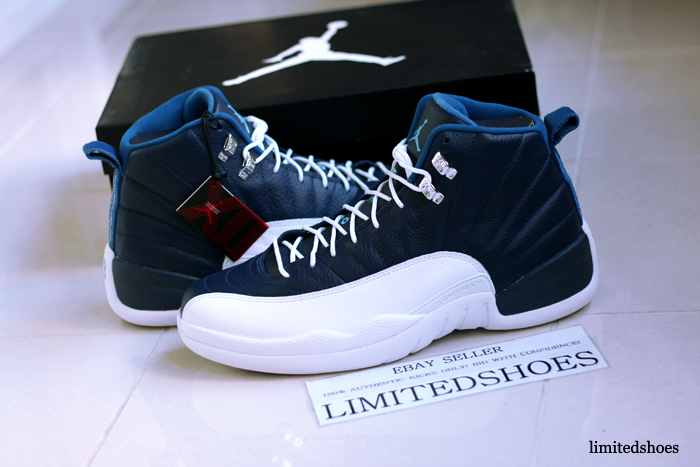 2012 NIKE AIR JORDAN XII RETRO OBSIDIAN BLUE xi low red iv playoff 