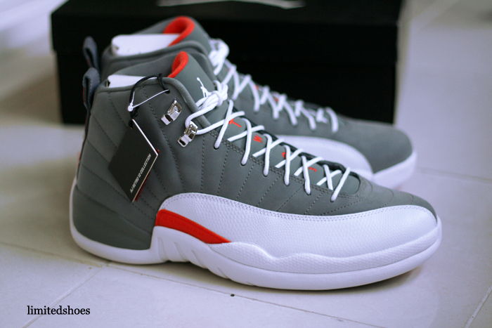 2012 NIKE AIR JORDAN RETRO 12 XII COOL GREY/ TEAM ORANGE playoff 