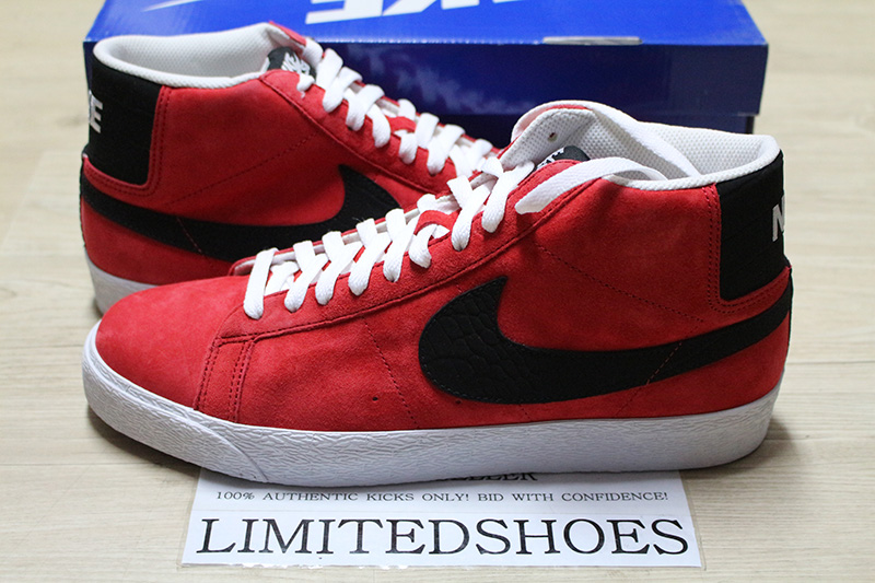 black and red nike blazers