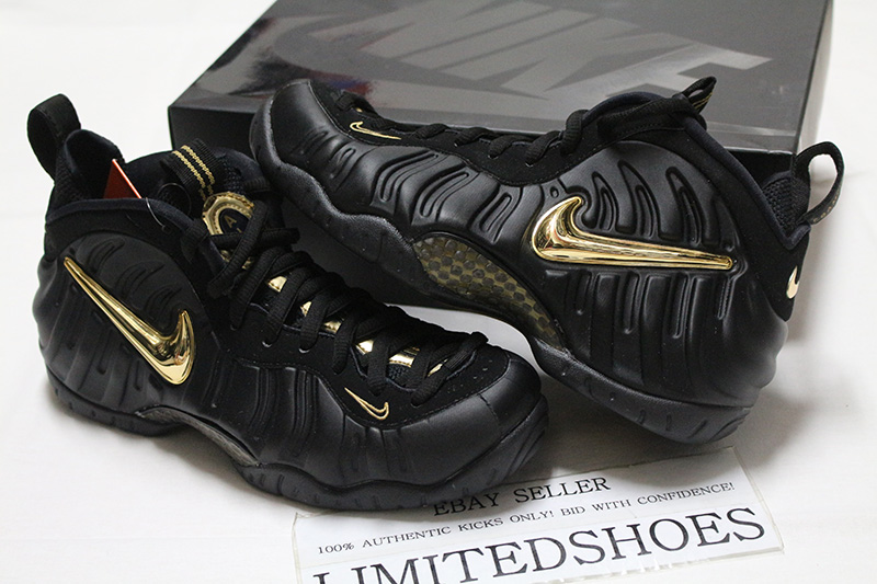 black foams with gold check